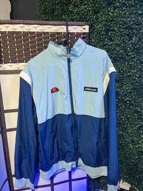 Vintage Ellesse Brolo Colorblock Windbreaker Track Jacket Blue/Navy